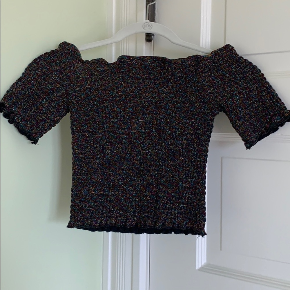 Urban Outfitters Rainbow Sparkle Crop Top